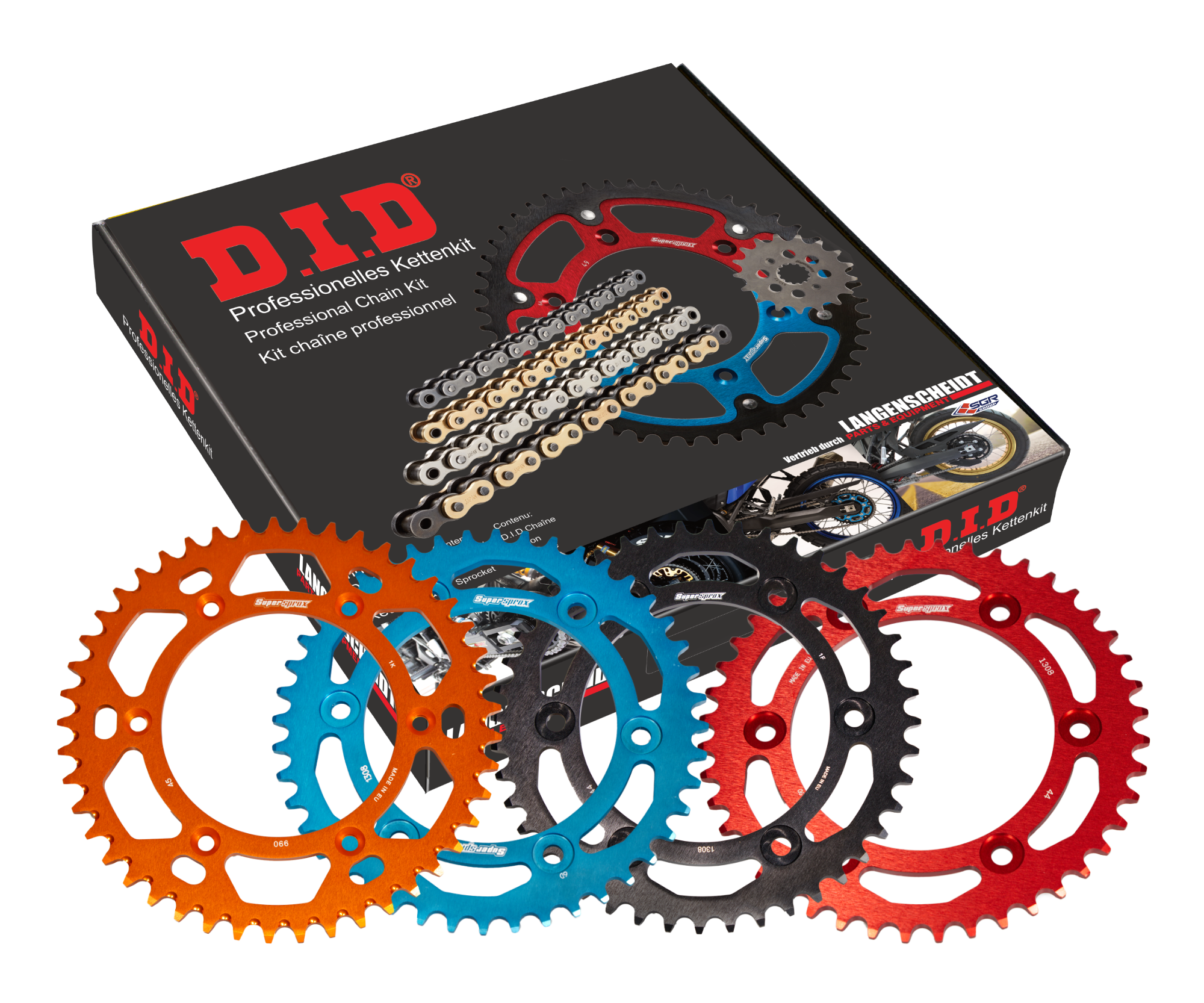 Kit Alu (schwarz) passend für DUCATI 600 Monster /Dark 00-01 15-46-102 DID520ZVM-X Niet